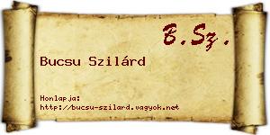Bucsu Szilárd névjegykártya